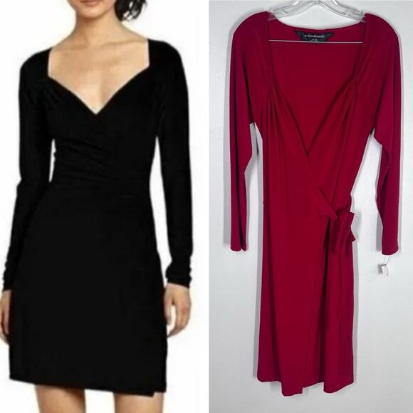 NEW Norma Kamali  Sz XXL Sweetheart Neck Wrap Dress Red - Picture 1 of 7